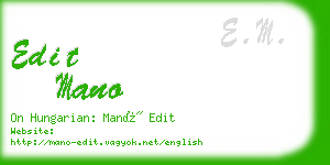 edit mano business card